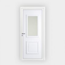 Porte d'entrée en PVC vitrée blanche Octavia 35