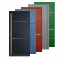 Porte d'entrée PVC couleur design 7798