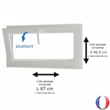 Fenêtre PVC abattant H 46 x L 86 cm hors tout pour pose en rénovation - Couleurs & Dimensions sur mesure - Fabrication Française - Vitrage et pose me