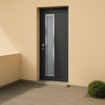 Porte d'entrée PVC couleur 767 vitrée