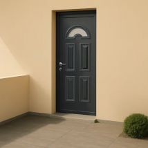 Porte d'entrée PVC couleur Emilia 114 vitrée partie haute