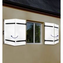 Volet battant 4 vantaux contre pentures - Couleurs & Dimensions sur mesure - Fabrication Française - Gefradis