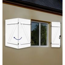 Volet battant à barres et écharpe 3 vantaux - Couleurs & Dimensions sur mesure - Fabrication Française - Gefradis