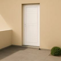 Porte d'entrée en PVC blanche design 102