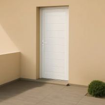 Porte d'entrée en PVC blanche design 115