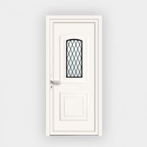 Porte d'entrée en PVC Granada 17L vitrée décor