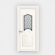 Porte d'entrée en PVC Celia 6 vitrée décor
