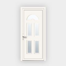 Porte d'entrée en PVC Eva 15 vitrée - Gefradis - Fabrication Française - Dimensions sur mesure - Avec ou sans vitrage - Aide à la pose - Gefradis