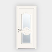 Porte d'entrée en PVC Celia 7 vitrée - Gefradis - Fabrication Française - Dimensions sur mesure - Avec ou sans vitrage - Aide à la pose - Gefradi