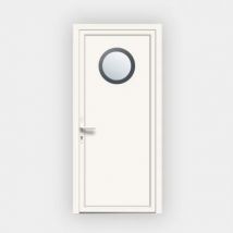 Porte d'entrée en PVC 415 vitrée blanche