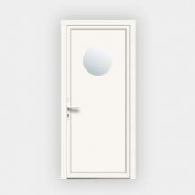 Porte d'entrée en PVC 76 Vitrée Blanche