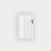 Portillon PVC Arles Décor Rectangle - Gefradis - Fabrication Française - Sens d'ouverture au choix - Avec ou sans motorisation - Gefradis