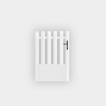 Portillon PVC Alençon - Droit - Gefradis - Fabrication Française - Sens d'ouverture au choix - Avec ou sans motorisation - Gefradis