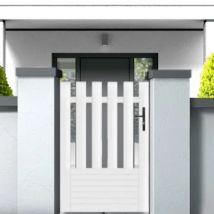 Portillon PVC standard ALENÇON blanc DROIT 1000x1450 mm - Fabrication Française - Sens d'ouverture au choix - Avec ou sans motorisation - Gefradis