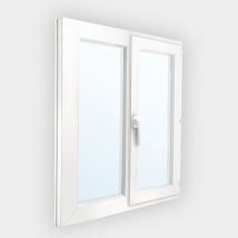 Fenêtre PVC 1 vantail et 1 fixe latéral - Gefradis - Couleurs & Dimensions sur mesure - Fabrication Française - Vitrage et pose menuiserie au choix -
