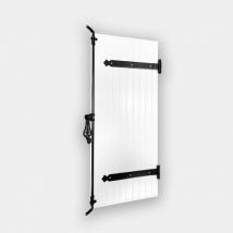 Volet battant PVC 1 vantail à contre-pentures blanc largeur 530 mm - Couleurs & Dimensions sur mesure - Fabrication Française - Gefradis