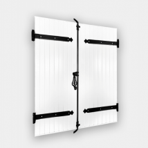 Volet battant PVC 2 vantaux à contre-pentures largeur 1200 mm - Couleurs & Dimensions sur mesure - Fabrication Française - Gefradis