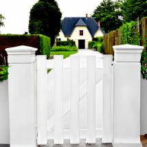 Portillon PVC standard SOULAC blanc 1000x1150 mm - Fabrication Française - Sens d'ouverture au choix - Avec ou sans motorisation - Gefradis