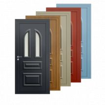 Porte d'entrée PVC couleur Janella 25 vitrée