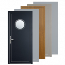 Porte d'entrée PVC couleur 415 vitrée