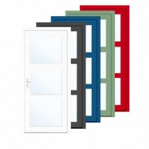 Porte d'entrée PVC couleur 3 vitrages