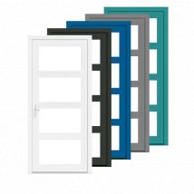 Porte d'entrée PVC couleur 4 vitrages