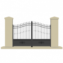 Portail battant aluminium anthracite BRISS - Fabrication Française - Sens d'ouverture au choix - Avec ou sans motorisation - Gefradis