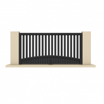 Portail coulissant électrique aluminium anthracite HARL - Fabrication Française - Sens d'ouverture au choix - Avec ou sans motorisation - Gefradis