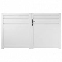 Portail battant PVC sur-mesure Arras - Fabrication Française - Sens d'ouverture au choix - Avec ou sans motorisation - Gefradis