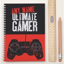 Personalised Notebook - Ultimate Gamer Red | Christmas Gifts