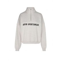 AIM'N Damen Sweater Varsity mit Zip beige | S