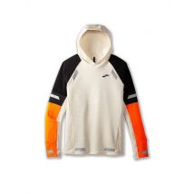 BROOKS Herren Laufhoodie Run Visible Thermal 2.0 weiss | S