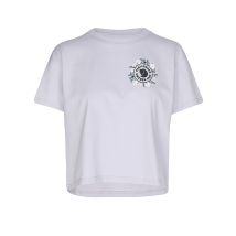 FJÄLLRÄVEN Damen Funktionsshirt Fjällblomster Logo lila | S