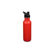 KLEAN KANTEEN Edelstahl Trinkflasche Classic 800ml Sport Cap Tiger Lily rot