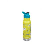 KLEAN KANTEEN Kinder Trinkflasche Classic Slim 12 oz (355 ml) mit Sport Cap gelb