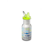 KLEAN KANTEEN Kinder Trinkflasche Classic einwandig 12 oz (355 ml) mit Sippy Cap grau
