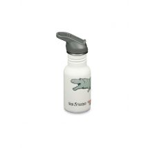 KLEAN KANTEEN Kinder Trinkflasche Flip Seal Sport Cap Wistraw 355ml weiss