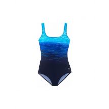 LASCANA Damen Badeanzug mit Batikprint und Shaping-Effekt blau | 46D