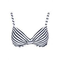 LASCANA Damen Bikinioberteil Stripes dunkelblau | 38C