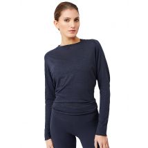 MANDALA Damen Yogashirt Back Bow dunkelblau | S