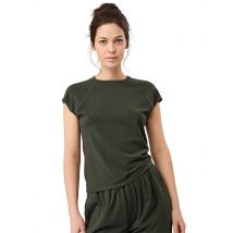 MANDALA Damen Yogashirt Slim Fit dunkelgrün | XS