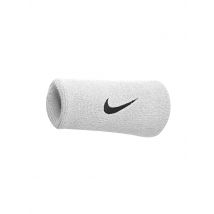 NIKE Tennis Schweißband Swoosh Doublewide weiss