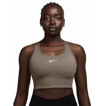 NIKE Damen Sport-BH Swosh Longline Medium Support braun | L
