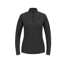 ODLO Damen Unterzieh Zipshirt Essentials Ceramiwarm schwarz | S