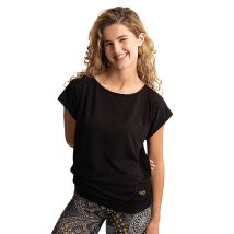 SPIRIT OF OM Damen Yogashirt Jangama schwarz | L