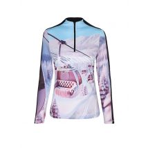 SPORTALM Damen Unterzieh Zipshirt mit exklusivem Print schwarz | 40