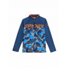 SPYDER Kinder Unterzieh Zipshirt Camo dunkelblau | 158