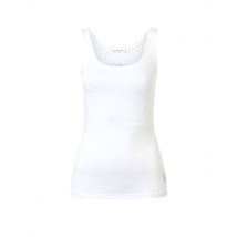 THE SPIRIT OF OM Damen Yogatank Bambus weiss | S