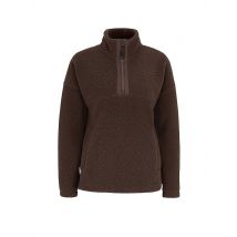 VENICE BEACH Damen Fitnesssweater Sarah HalfZip braun | L