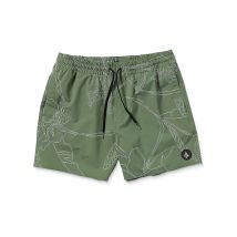 VOLCOM Herren Badeshort Lido Print Trunk 16 olive | L